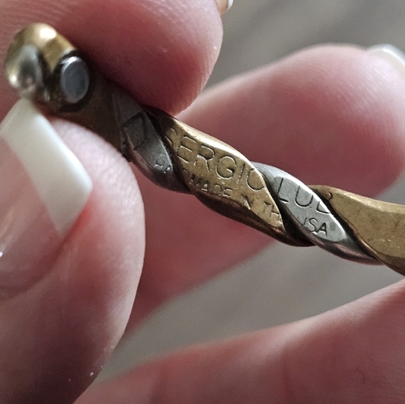 Vintage Sergio Lub Braided Copper and Sterling Silver Cuff Bracelet - Picture 3 of 6